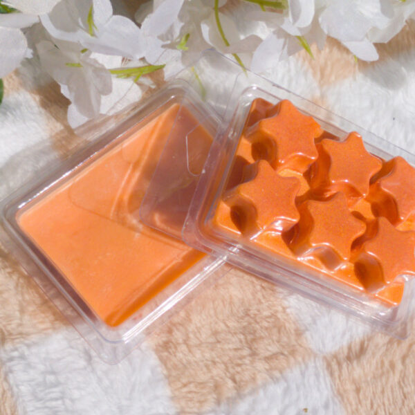 orange cream star shaped wax melts soy wax