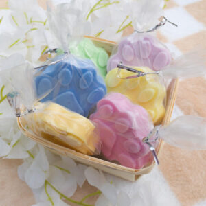 paw print soap fruit basket shea butter